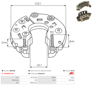 Pont de diode alternateur ARC5158