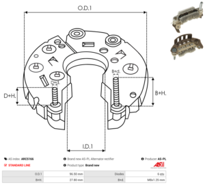 Pont de diode alternateur ARC5166