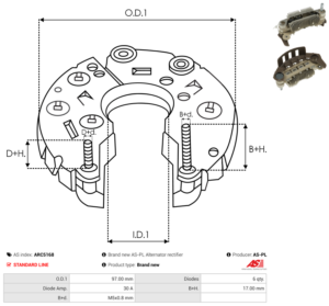 Pont de diode alternateur ARC5168