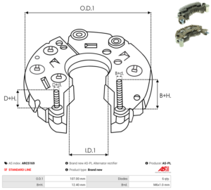 Pont de diode alternateur ARC5169