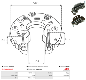 Pont de diode alternateur ARC5170