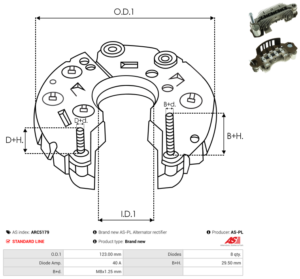 Pont de diode alternateur ARC5179