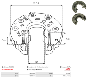 Pont de diode alternateur ARC5180