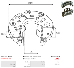Pont de diode alternateur ARC5181
