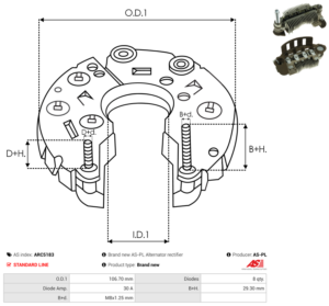 Pont de diode alternateur ARC5183