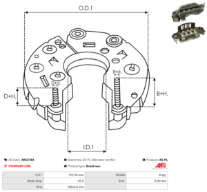 Pont de diode alternateur ARC5184