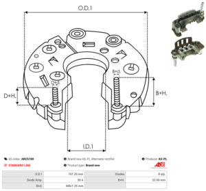 Pont de diode alternateur ARC5190