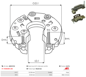 Pont de diode alternateur ARC5191S