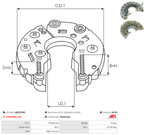 Pont de diode alternateur ARC5193S