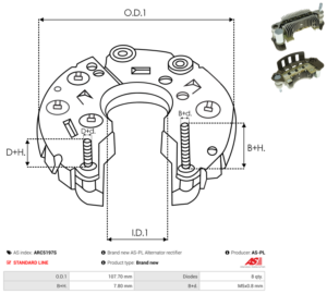 Pont de diode alternateur ARC5197S