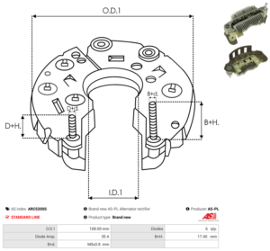 Pont de diode alternateur ARC5200S