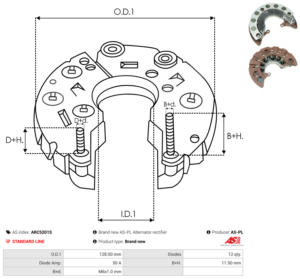 Pont de diode alternateur ARC5201S