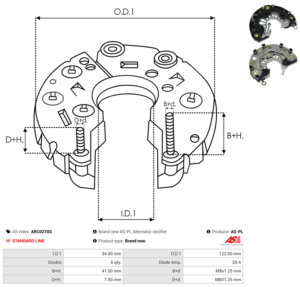 Pont de diode alternateur ARC0270S