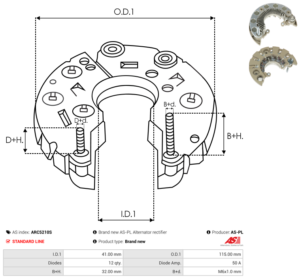 Pont de diode alternateur ARC5210S