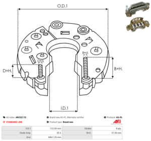 Pont de diode alternateur ARC5211S