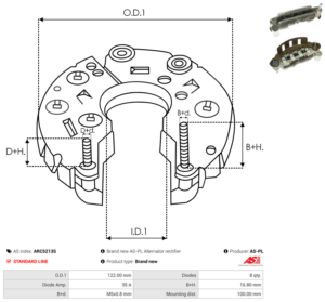 Pont de diode alternateur ARC5213S