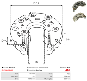 Pont de diode alternateur ARC5214S