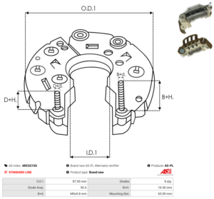 Pont de diode alternateur ARC5215S