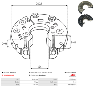 Pont de diode alternateur ARC5218S