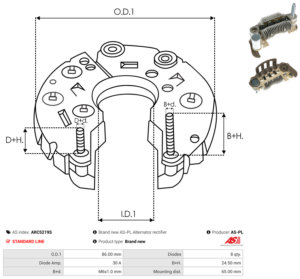 Pont de diode alternateur ARC5219S