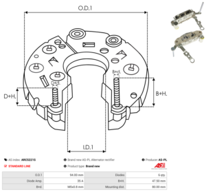 Pont de diode alternateur ARC5221S