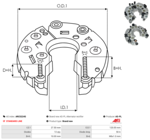 Pont de diode alternateur ARC5224S