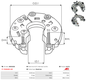 Pont de diode alternateur ARC5225S