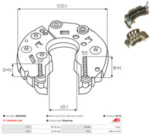 Pont de diode alternateur ARC5226S