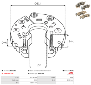 Pont de diode alternateur ARC5228S