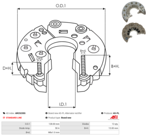 Pont de diode alternateur ARC5235S