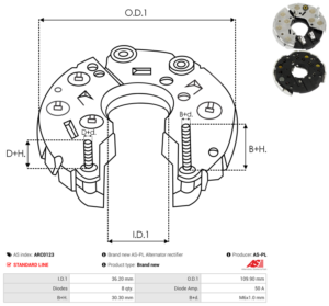 Pont de diode alternateur ARC0123