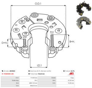 Pont de diode alternateur ARC9023