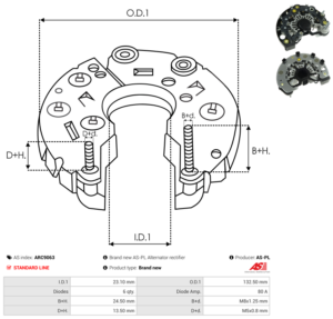 Pont de diode alternateur ARC9063