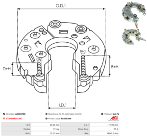 Pont de diode alternateur ARC6079S