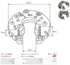 Pont de diode alternateur ARC6081S