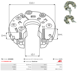 Pont de diode alternateur ARC6088S