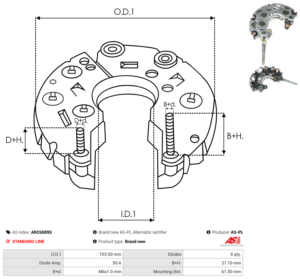 Pont de diode alternateur ARC6089S
