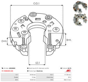 Pont de diode alternateur ARC6096S