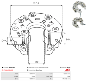 Pont de diode alternateur ARC6100S