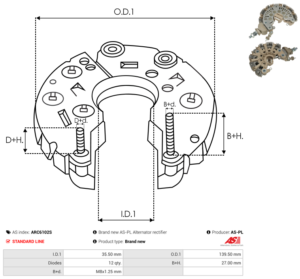 Pont de diode alternateur ARC6102S