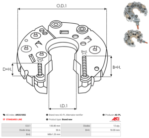Pont de diode alternateur ARC6105S