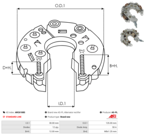 Pont de diode alternateur ARC6108S