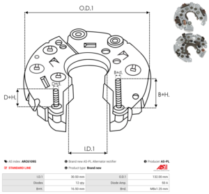 Pont de diode alternateur ARC6109S