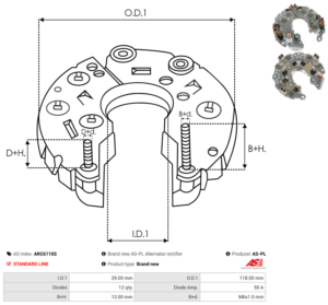 Pont de diode alternateur ARC6110S