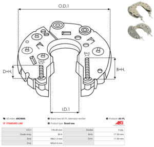 Pont de diode alternateur ARC9006