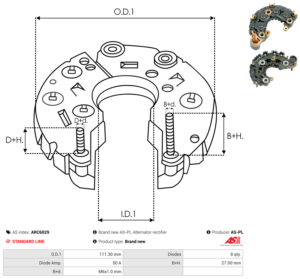 Pont de diode alternateur ARC6029