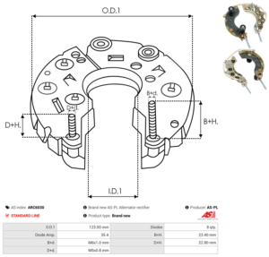 Pont de diode alternateur ARC6030