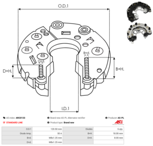 Pont de diode alternateur ARC0133
