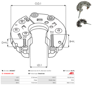 Pont de diode alternateur ARC6057