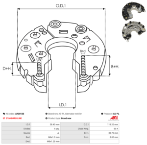 Pont de diode alternateur ARC0135